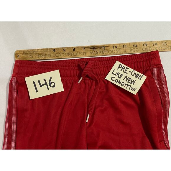 ADIDAS Men's Small Tiro 21 AEROREADY Track Sweat Pants HC7722 Red Elastic Waist - Picture 10 of 10